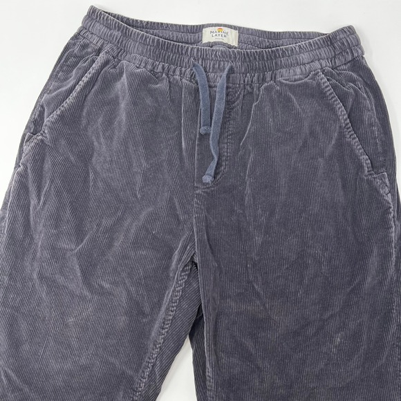 Marine Layer Other - Marine Layer Gray Saturday Corduroy Pants Slim Fit Mens Medium Drawstring Waist